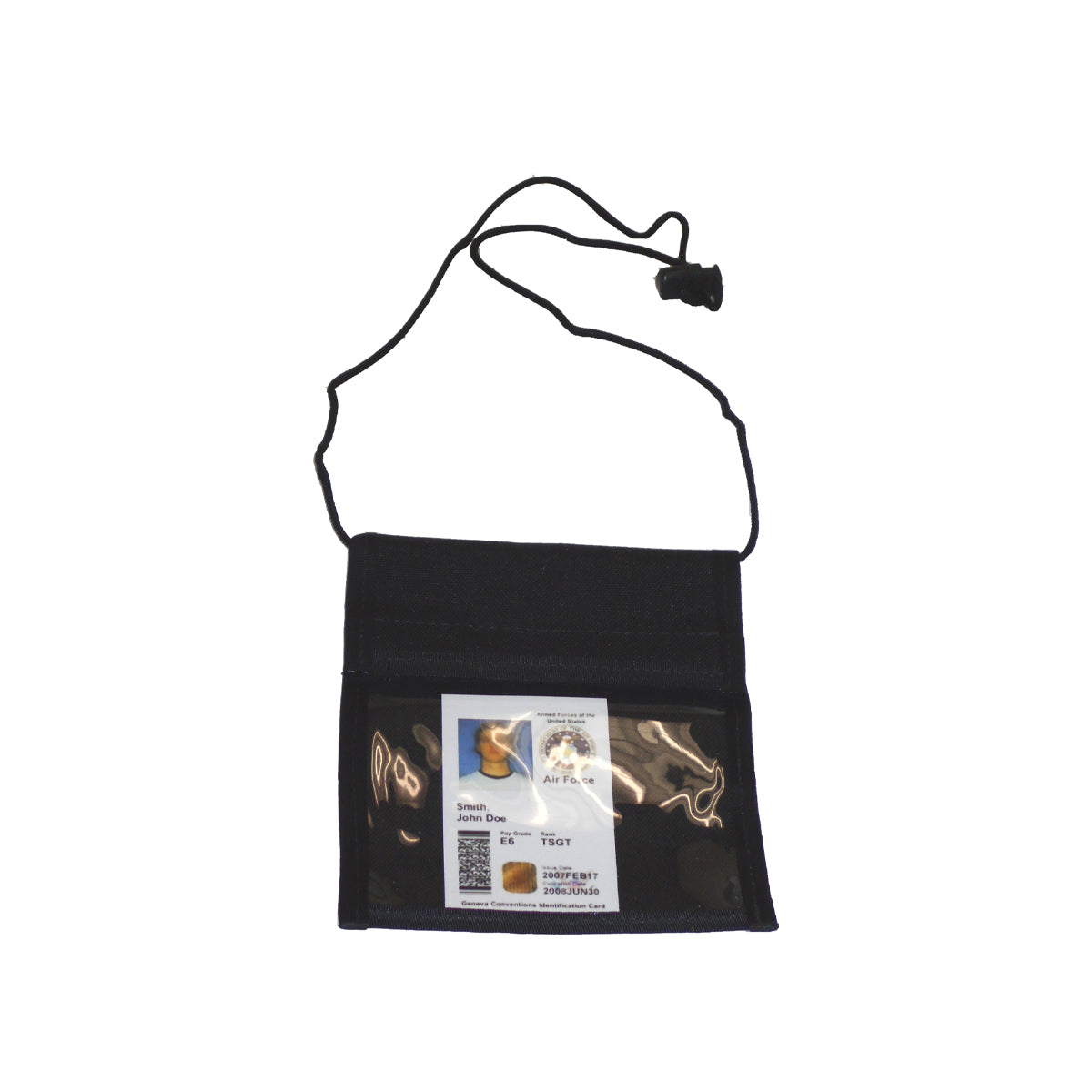 Vertical Neck Military ID Holder, Black