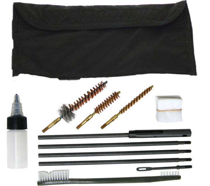 Gun cleaning Kit for 9mm & M16 Weapons, Black - Click Image to Close