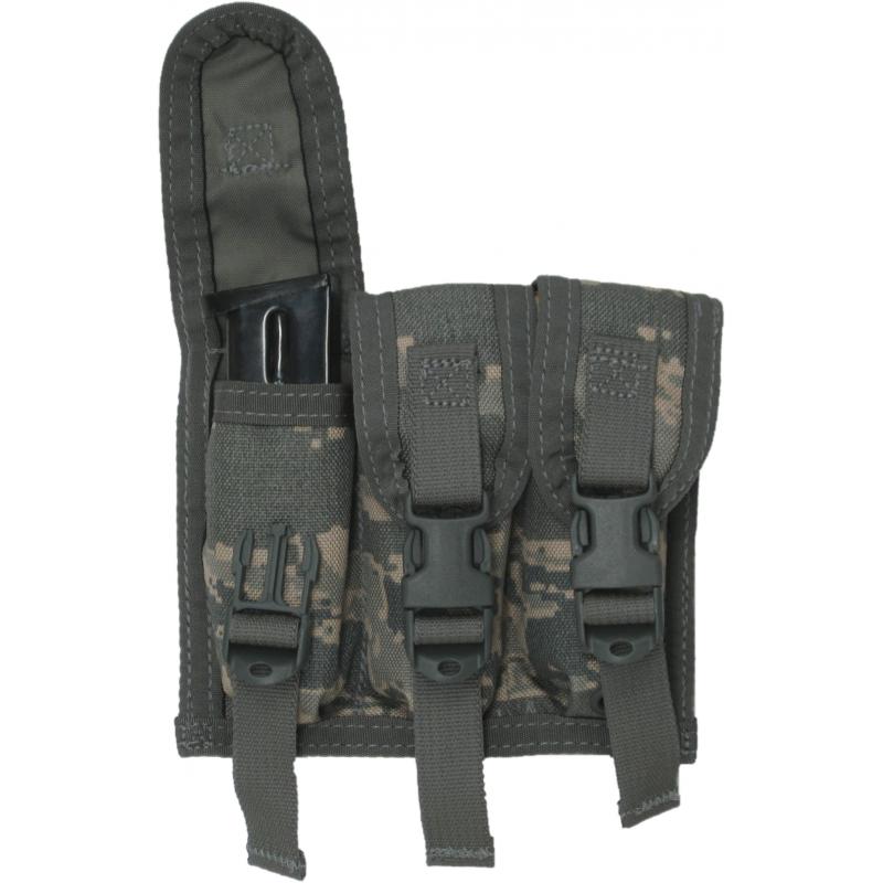 9mm, Ammo Pouch, Holds 3 clips, MOLLE, ABU - Click Image to Close