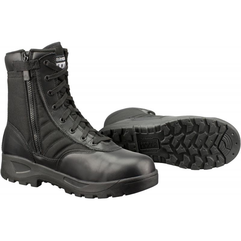 Original Swat 9" Side Zip Boot, Safety Toe PLUS, Black - Click Image to Close