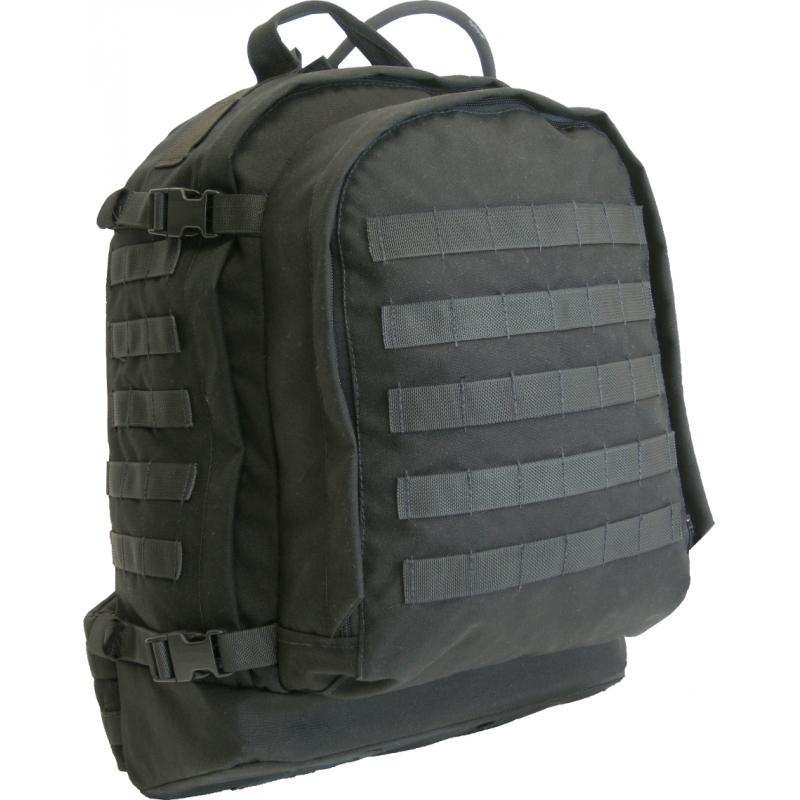 Backpack, 3 Day, MOLLE, w/ Hydration Bladder, Black - Click Image to Close