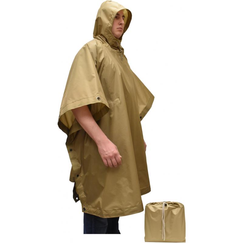 Poncho, with stuff sack, Coyote - Click Image to Close