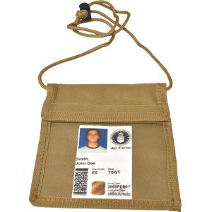 Vertical Neck Military ID Holder, Coyote