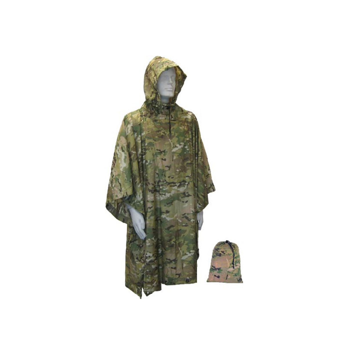 Poncho complete with Stuff Sack,  Multicam