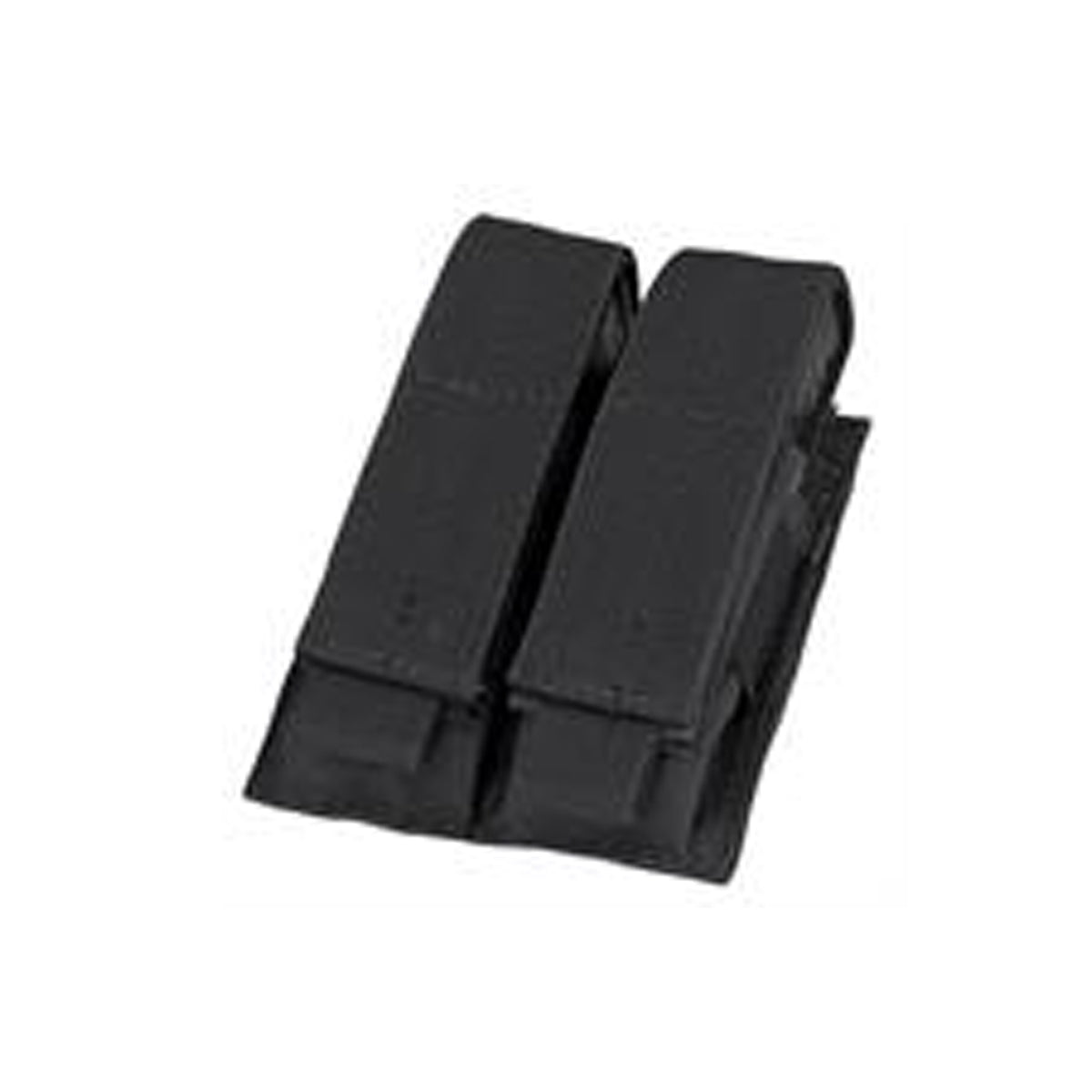 9MM double pocket ammo pouch, Velcro flap cover, Black