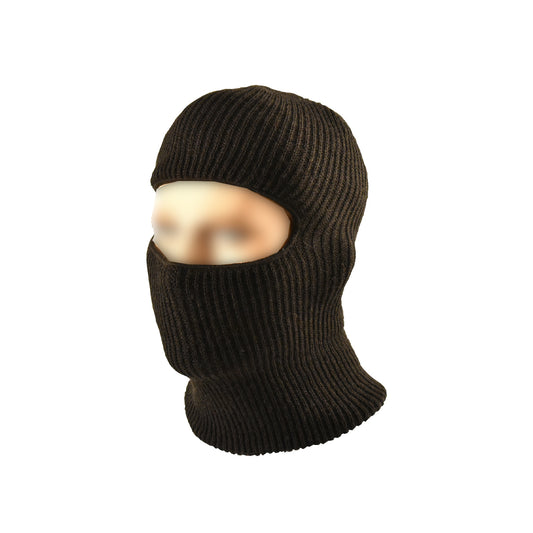 Face Mask, 1 Hole,  100% Acrylic, Black