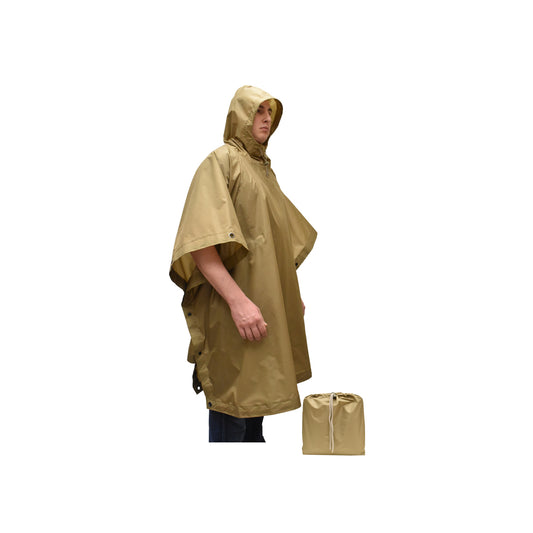 Poncho, with stuff sack,  Coyote